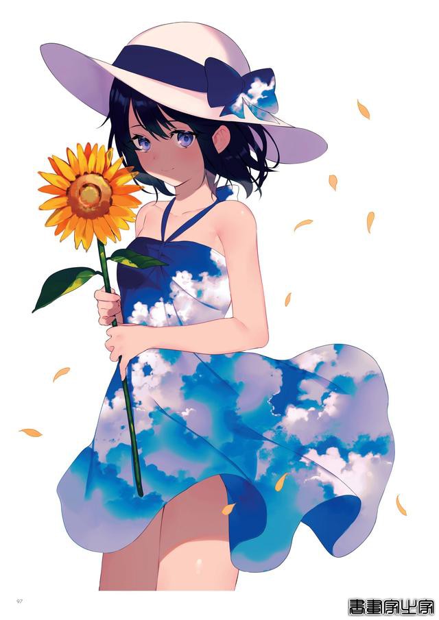 画集Astra插画欣赏，以天空和少女为主题，充满透明感的人物画风-58.jpg
