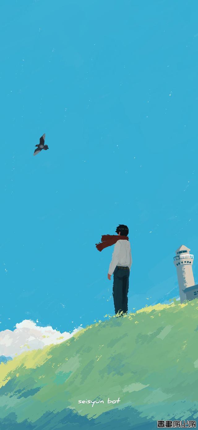 二次元人物背影插画，总有一个是你的青春-25.jpg