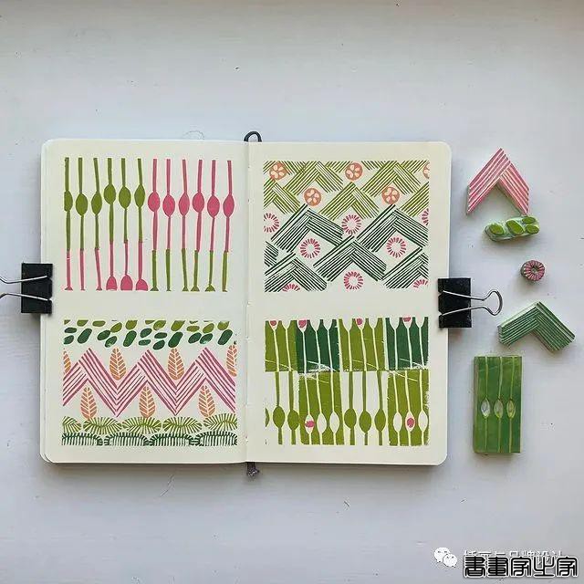 手绘丨太适合手账了！大小疏密有致的纹理搭配，干净清爽的色彩装饰-6.jpg