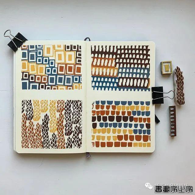 手绘丨太适合手账了！大小疏密有致的纹理搭配，干净清爽的色彩装饰-8.jpg