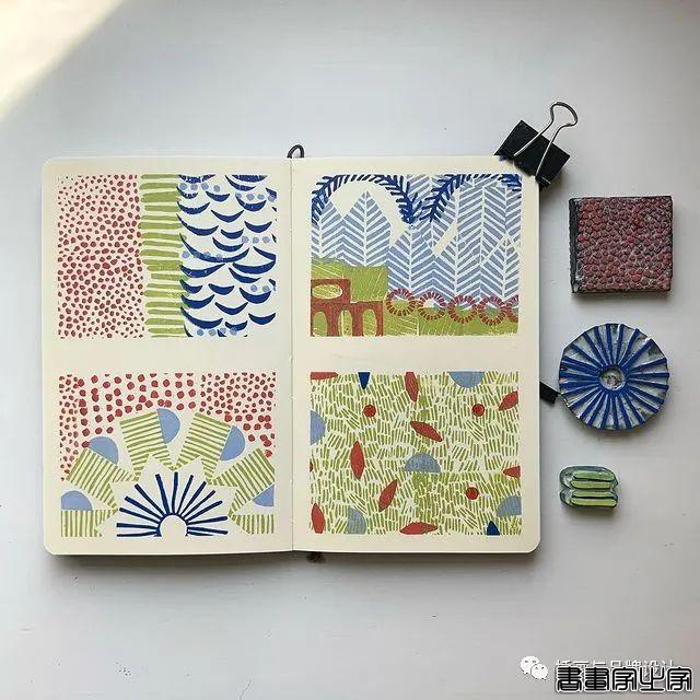 手绘丨太适合手账了！大小疏密有致的纹理搭配，干净清爽的色彩装饰-10.jpg