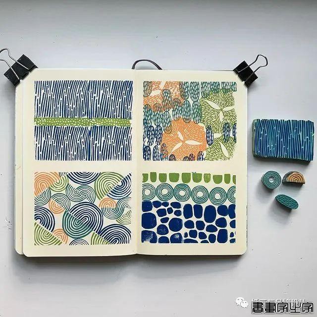 手绘丨太适合手账了！大小疏密有致的纹理搭配，干净清爽的色彩装饰-19.jpg