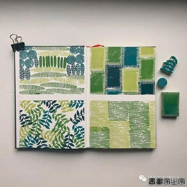 手绘丨太适合手账了！大小疏密有致的纹理搭配，干净清爽的色彩装饰-20.jpg