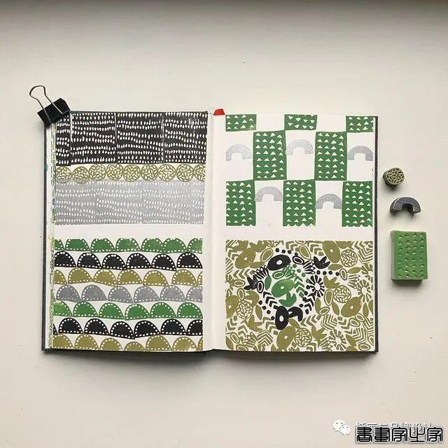 手绘丨太适合手账了！大小疏密有致的纹理搭配，干净清爽的色彩装饰-26.jpg
