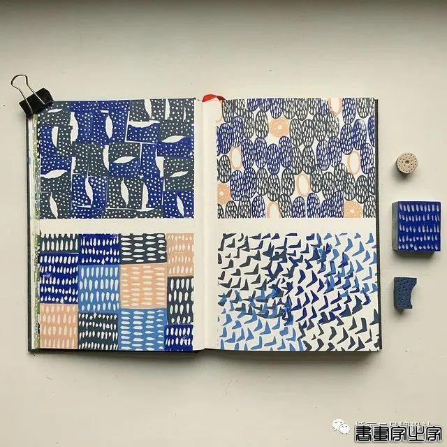 手绘丨太适合手账了！大小疏密有致的纹理搭配，干净清爽的色彩装饰-27.jpg