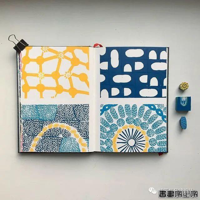 手绘丨太适合手账了！大小疏密有致的纹理搭配，干净清爽的色彩装饰-32.jpg
