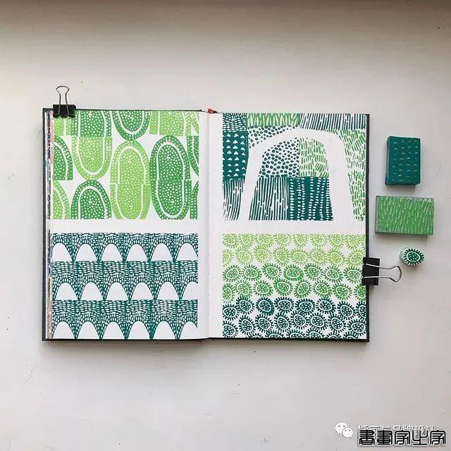 手绘丨太适合手账了！大小疏密有致的纹理搭配，干净清爽的色彩装饰-33.jpg