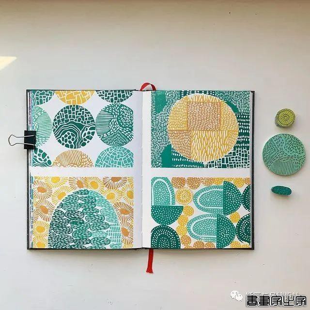 手绘丨太适合手账了！大小疏密有致的纹理搭配，干净清爽的色彩装饰-34.jpg