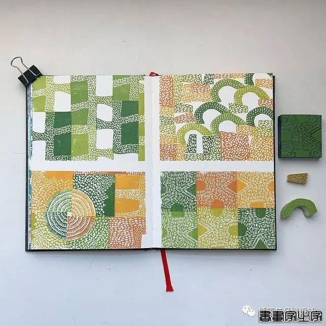 手绘丨太适合手账了！大小疏密有致的纹理搭配，干净清爽的色彩装饰-37.jpg