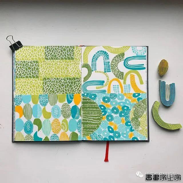 手绘丨太适合手账了！大小疏密有致的纹理搭配，干净清爽的色彩装饰-40.jpg