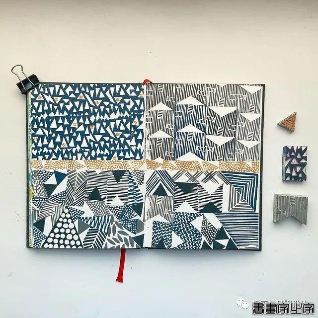 手绘丨太适合手账了！大小疏密有致的纹理搭配，干净清爽的色彩装饰-41.jpg