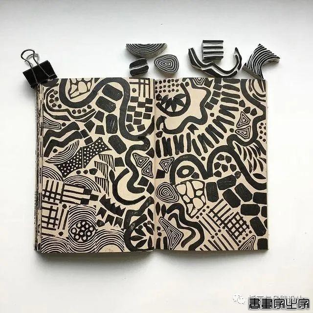 手绘丨太适合手账了！大小疏密有致的纹理搭配，干净清爽的色彩装饰-53.jpg