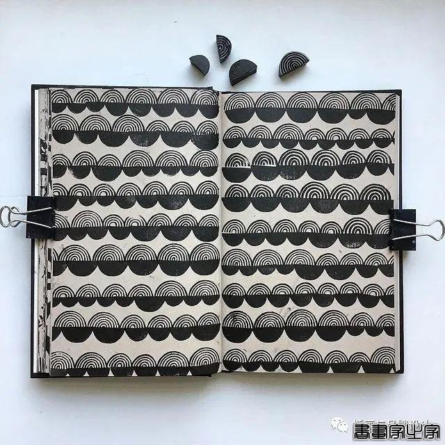 手绘丨太适合手账了！大小疏密有致的纹理搭配，干净清爽的色彩装饰-55.jpg