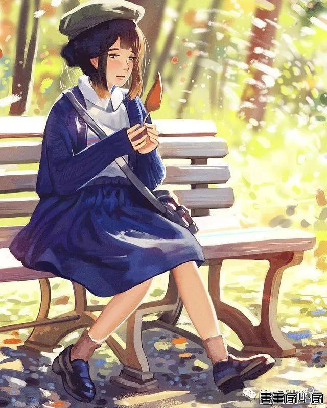 插画丨令人倍感舒适的场景插画，细节丰富的背景空间层次，蓝色的调子极富感染力-9.jpg