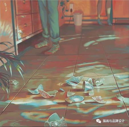 插画丨令人倍感舒适的场景插画，细节丰富的背景空间层次，蓝色的调子极富感染力-22.jpg