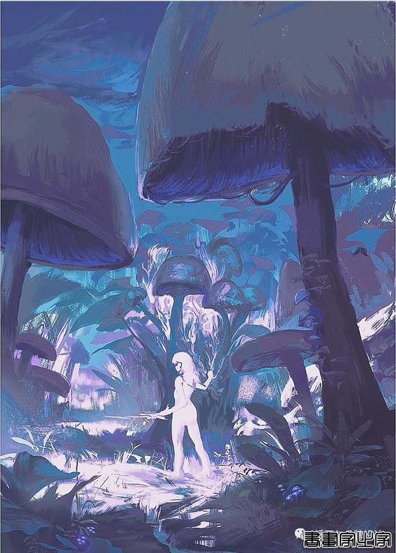 插画丨令人倍感舒适的场景插画，细节丰富的背景空间层次，蓝色的调子极富感染力-21.jpg