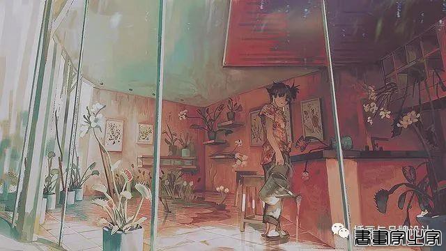 插画丨令人倍感舒适的场景插画，细节丰富的背景空间层次，蓝色的调子极富感染力-28.jpg