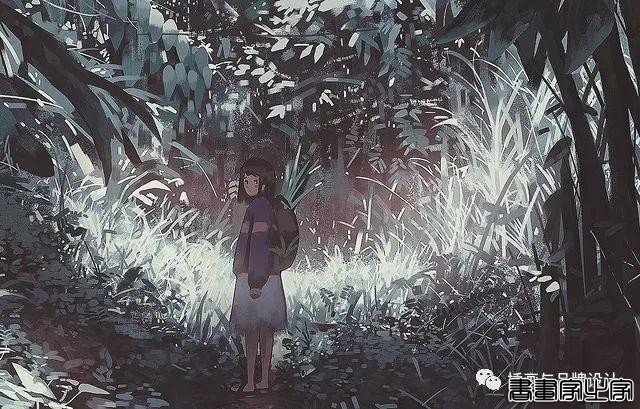 插画丨令人倍感舒适的场景插画，细节丰富的背景空间层次，蓝色的调子极富感染力-36.jpg