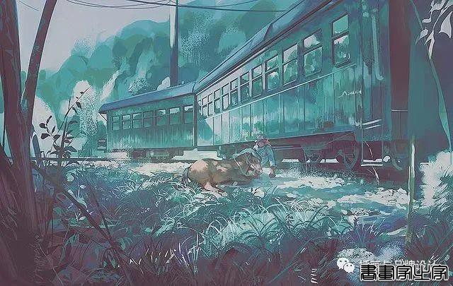 插画丨令人倍感舒适的场景插画，细节丰富的背景空间层次，蓝色的调子极富感染力-49.jpg