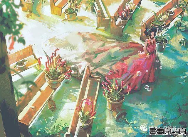 插画丨令人倍感舒适的场景插画，细节丰富的背景空间层次，蓝色的调子极富感染力-53.jpg