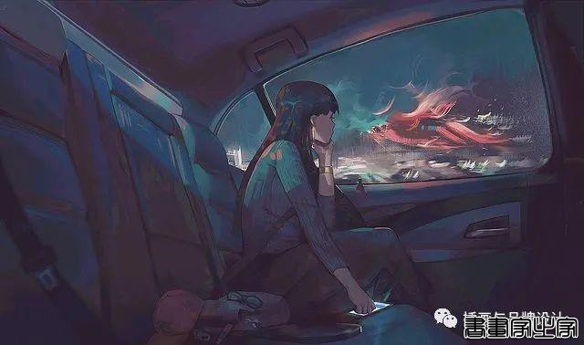 插画丨令人倍感舒适的场景插画，细节丰富的背景空间层次，蓝色的调子极富感染力-57.jpg