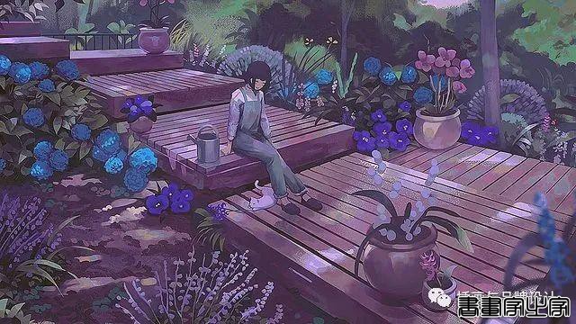 插画丨令人倍感舒适的场景插画，细节丰富的背景空间层次，蓝色的调子极富感染力-60.jpg