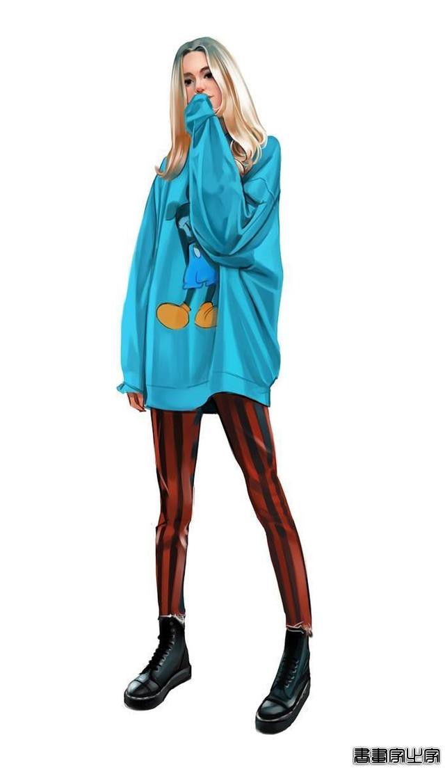 时尚穿搭插画 第3期 服装设计插画稿欣赏，穿搭是种时尚，更是态度-9.jpg