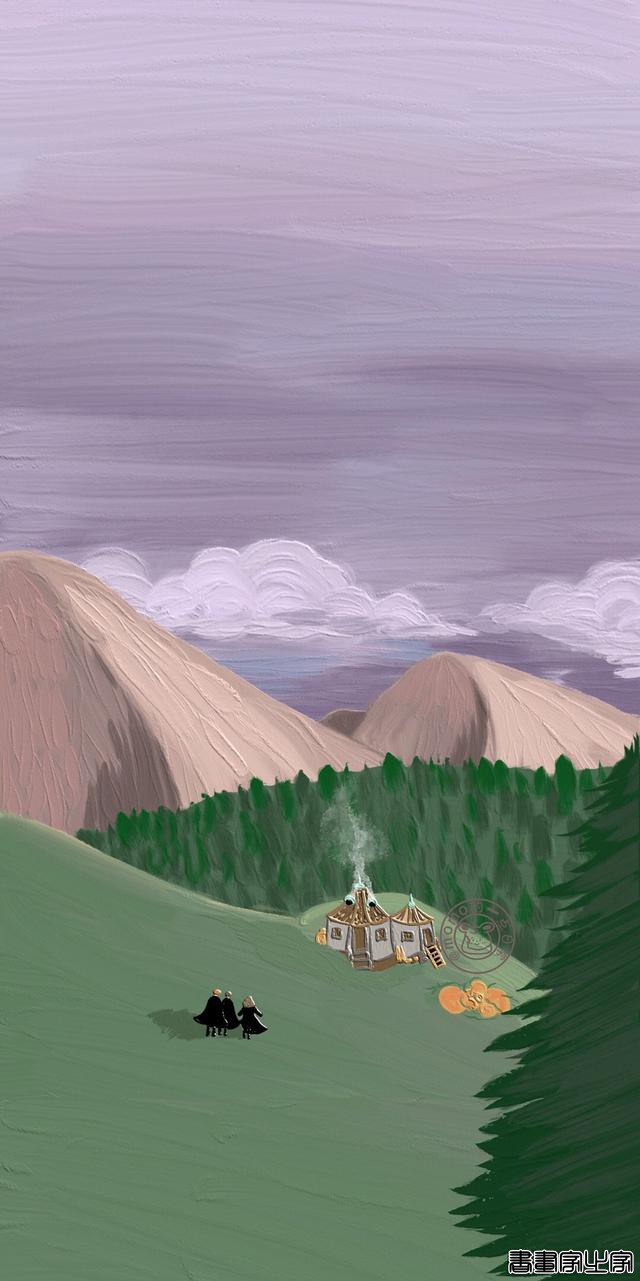 「壁纸」仙气飘飘的油画风景插画-6.jpg