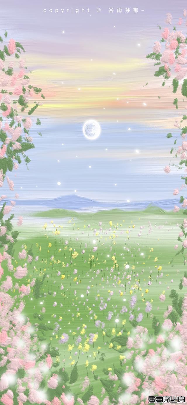 「壁纸」仙气飘飘的油画风景插画-13.jpg