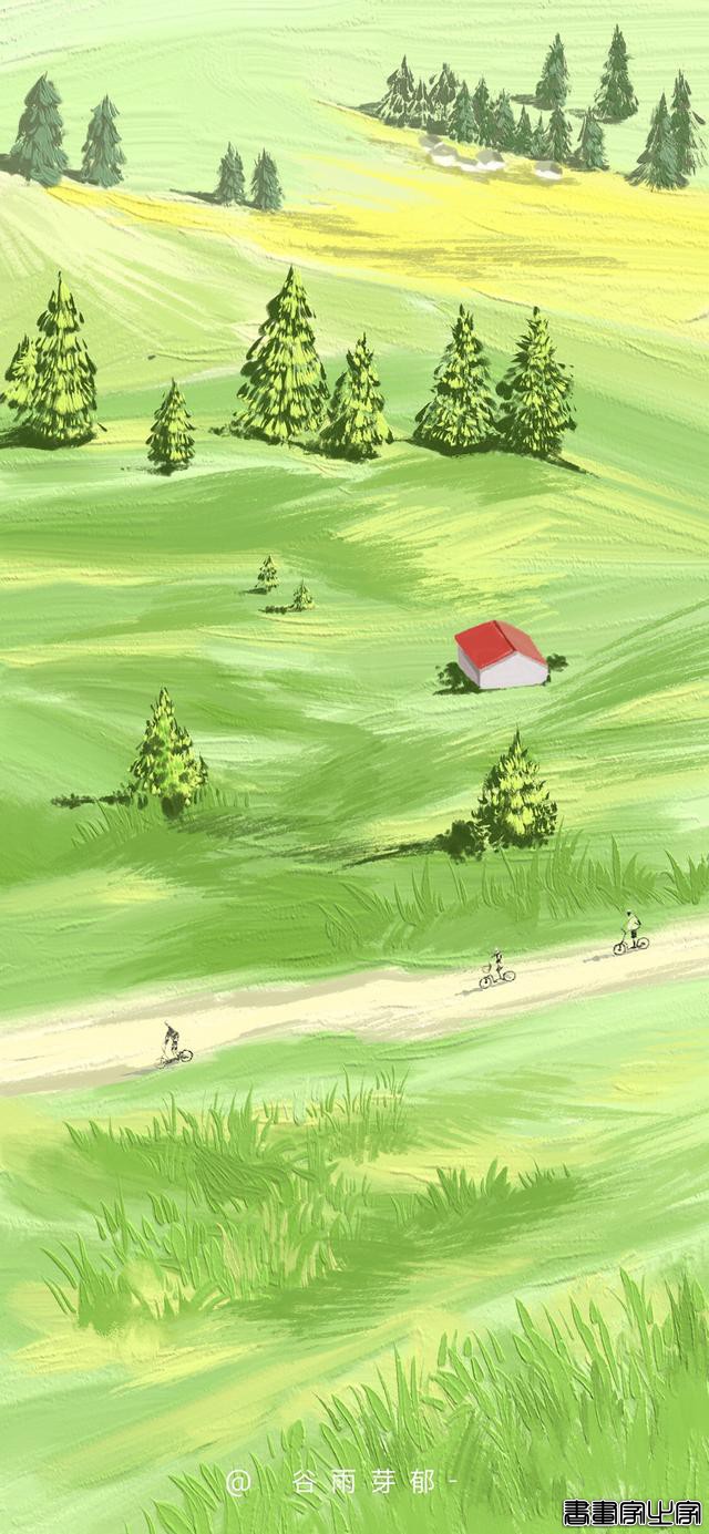 「壁纸」仙气飘飘的油画风景插画-20.jpg