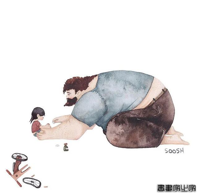 火遍全网的60张超治愈、超暖心的父爱插画，光看第一张就忍不住了-47.jpg