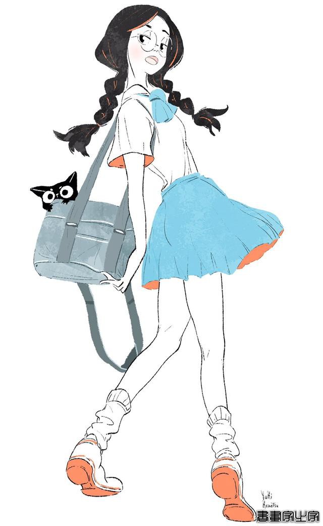清新治愈的手绘插画，每一天都要做元气满满的美少女-5.jpg