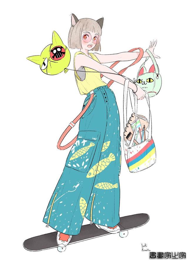 清新治愈的手绘插画，每一天都要做元气满满的美少女-8.jpg