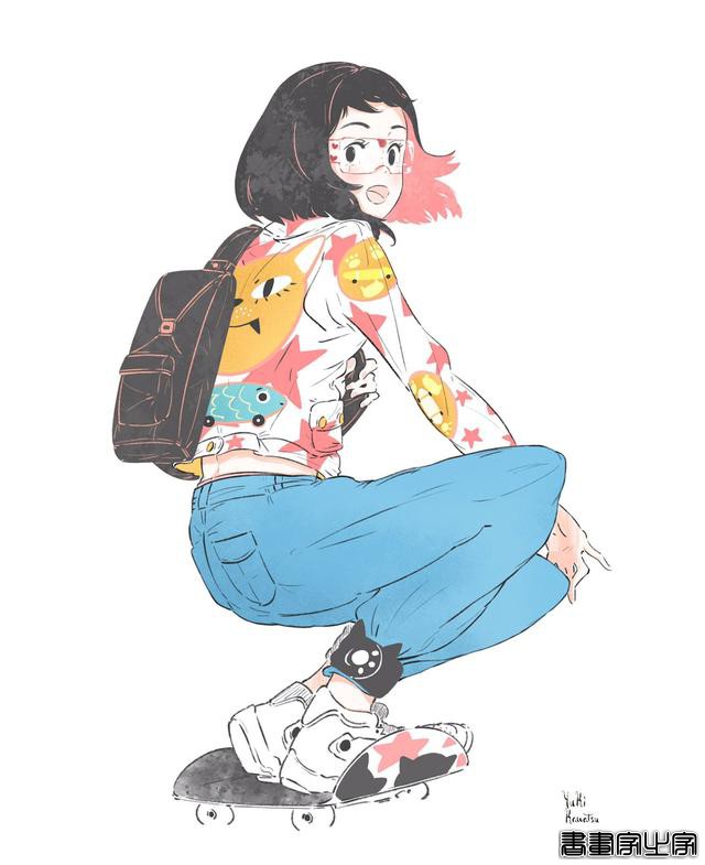 清新治愈的手绘插画，每一天都要做元气满满的美少女-9.jpg
