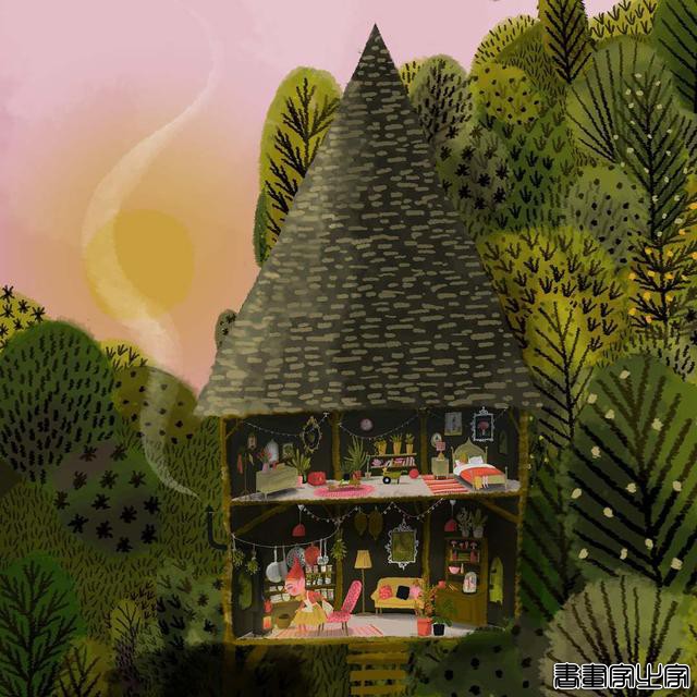 密集恐惧者慎入！英国Jane Newland风景插画欣赏-14.jpg