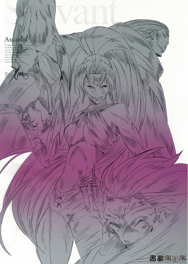 FateZero 早期特典海报 高清线稿原图插画欣赏 画面感很强 细节很丰富-13.jpg
