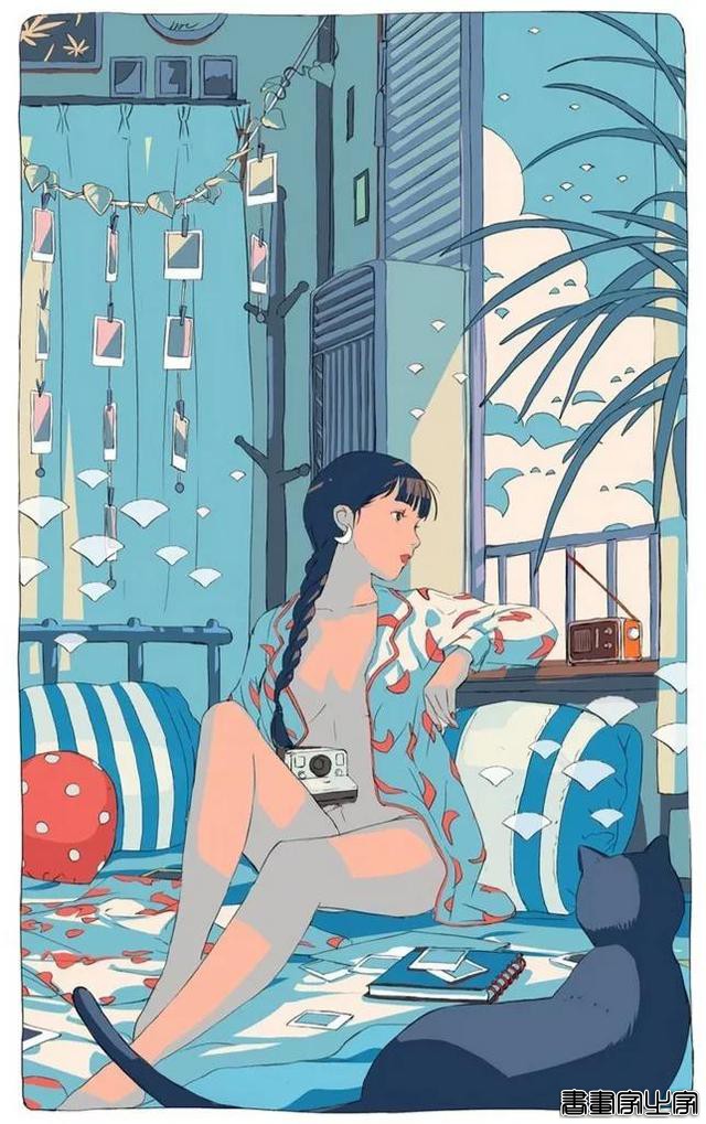 插画鉴赏 | 糖果色的美少女，满满的日式清新-5.jpg