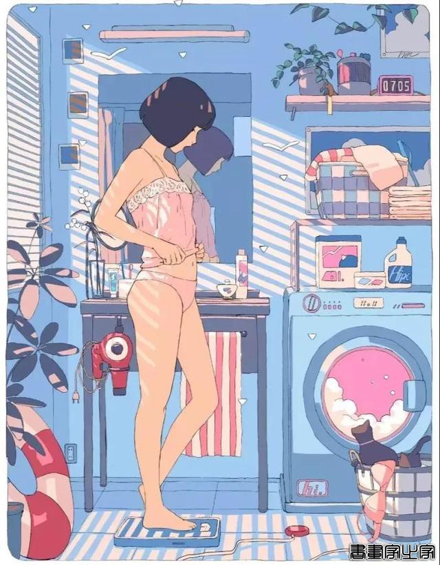 插画鉴赏 | 糖果色的美少女，满满的日式清新-13.jpg