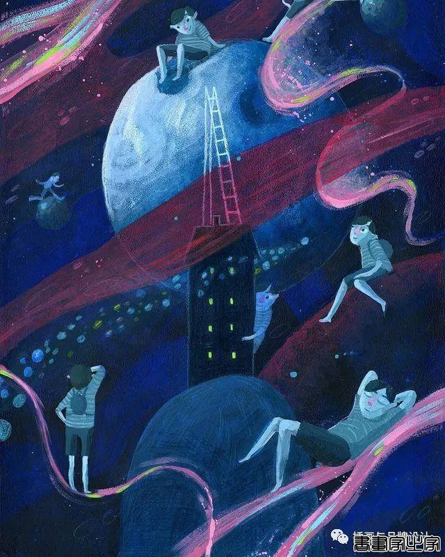 插画丨风格化的肖像，有趣的背景，灵动的人物动态，每张画都很有故事感-17.jpg