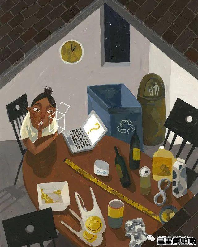 插画丨风格化的肖像，有趣的背景，灵动的人物动态，每张画都很有故事感-18.jpg