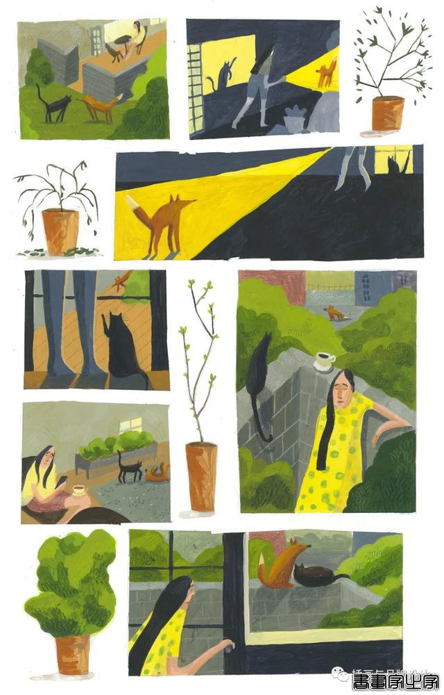 插画丨风格化的肖像，有趣的背景，灵动的人物动态，每张画都很有故事感-22.jpg