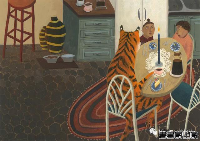 插画丨风格化的肖像，有趣的背景，灵动的人物动态，每张画都很有故事感-41.jpg