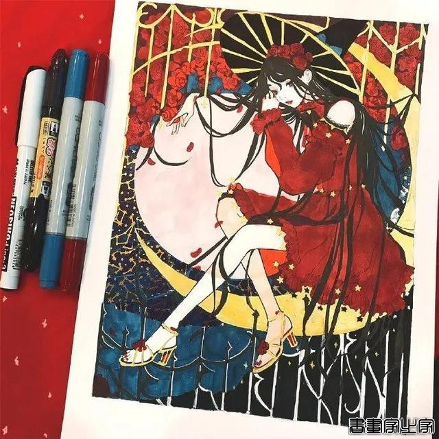 插画分享｜色彩艳丽的邪恶小姐姐-5.jpg