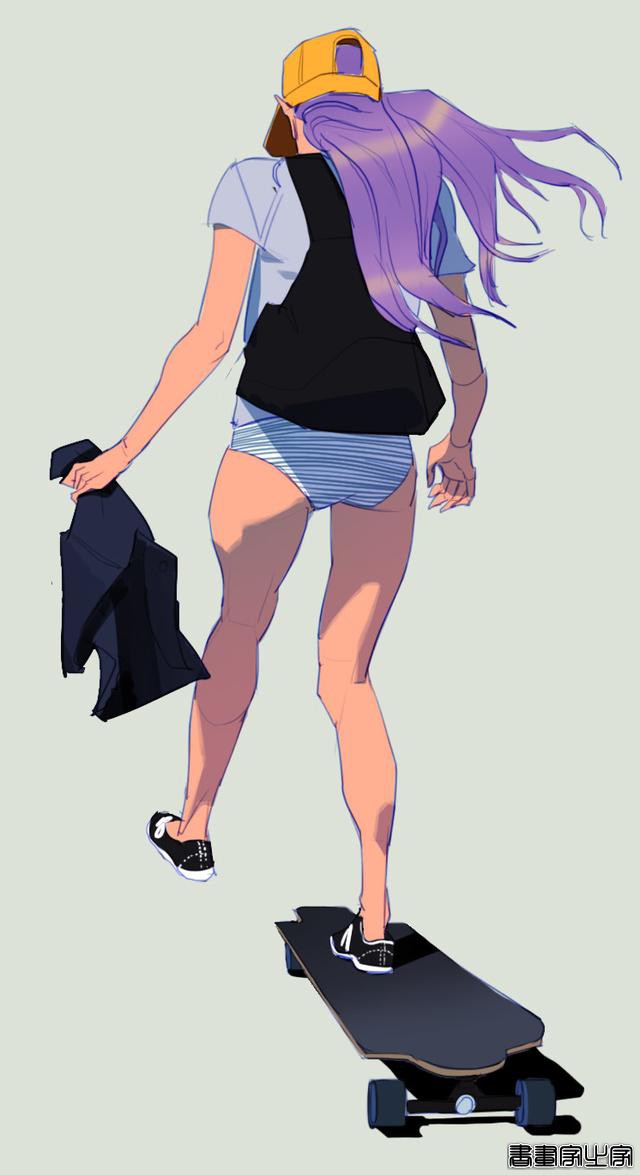 潮酷的服装搭配插画欣赏，身穿时尚靓丽时装的小姐姐们美丽动人-17.jpg