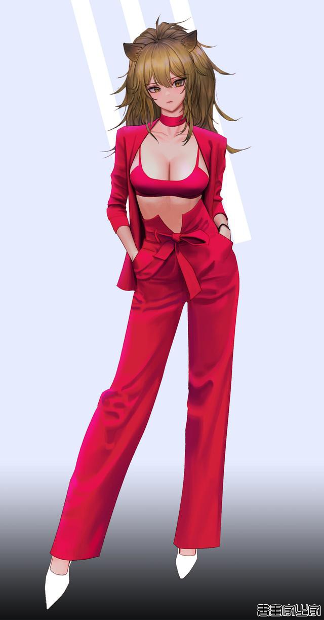 潮酷的服装搭配插画欣赏，身穿时尚靓丽时装的小姐姐们美丽动人-16.jpg