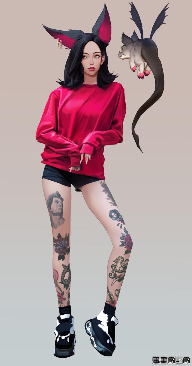 潮酷的服装搭配插画欣赏，身穿时尚靓丽时装的小姐姐们美丽动人-19.jpg