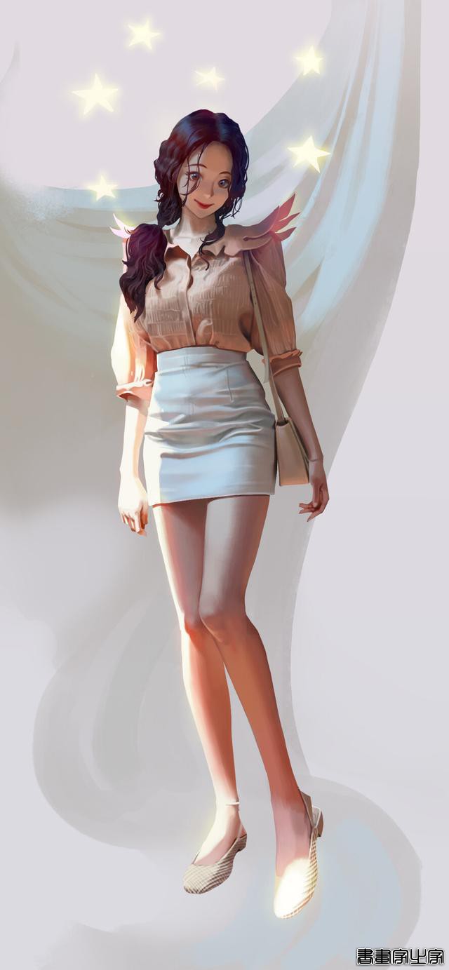 潮酷的服装搭配插画欣赏，身穿时尚靓丽时装的小姐姐们美丽动人-20.jpg