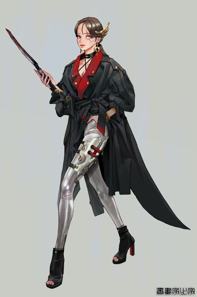 潮酷的服装搭配插画欣赏，身穿时尚靓丽时装的小姐姐们美丽动人-28.jpg