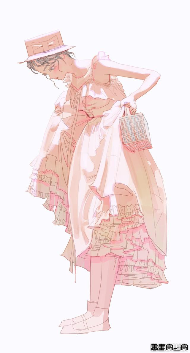 潮酷的服装搭配插画欣赏，身穿时尚靓丽时装的小姐姐们美丽动人-43.jpg