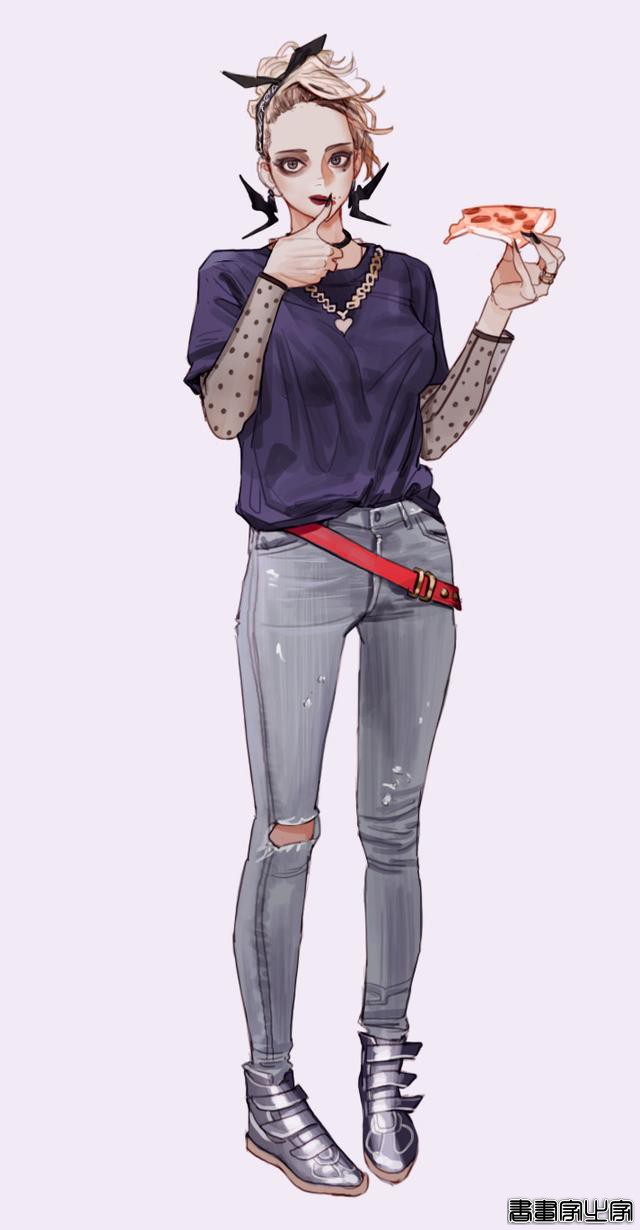 潮酷的服装搭配插画欣赏，身穿时尚靓丽时装的小姐姐们美丽动人-60.jpg